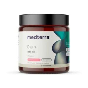 medterra calm 25mg cbd+ gummies – strawberry lemonade, broad spectrum thc free | 20ct, 500mg cbd
